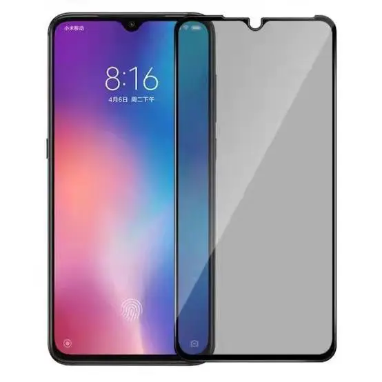 Película De Vidro 3D Privacidade Para Xiaomi Redmi Note 9s