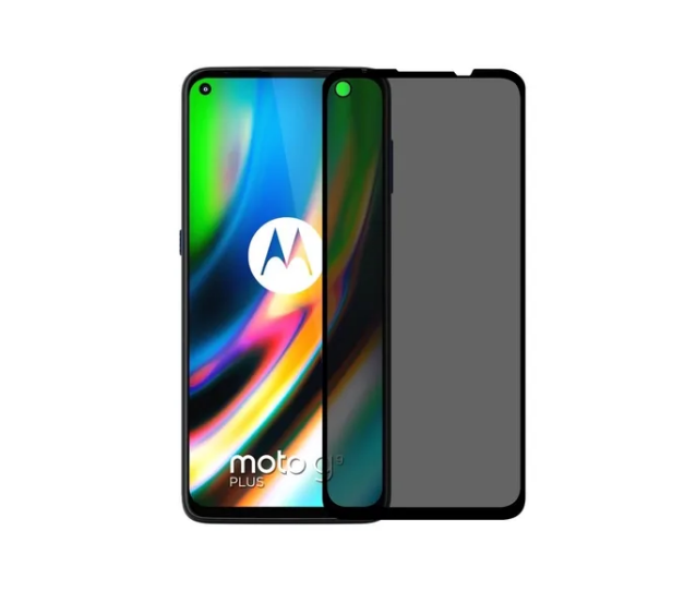 Película De Vidro 3D Privacidade Para Motorola Moto G9 Plus